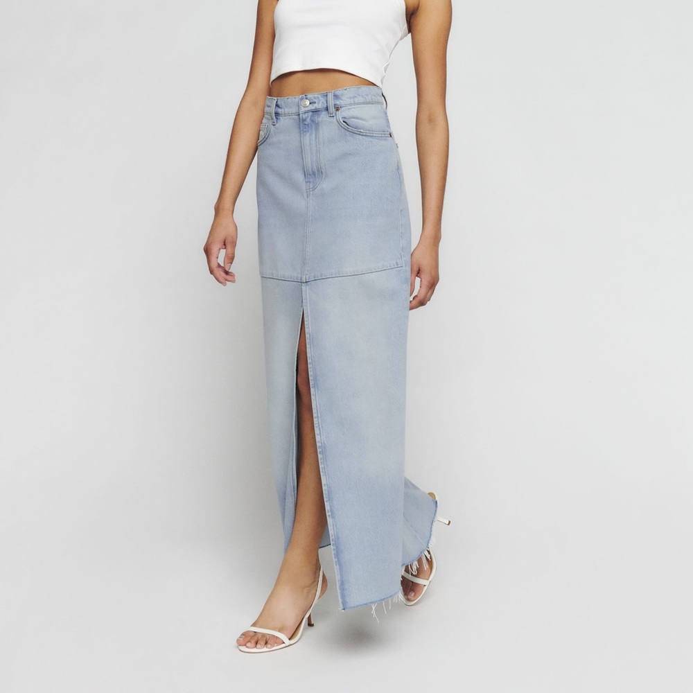 Reformation Tazz Maxi Denim Skirt BNWT